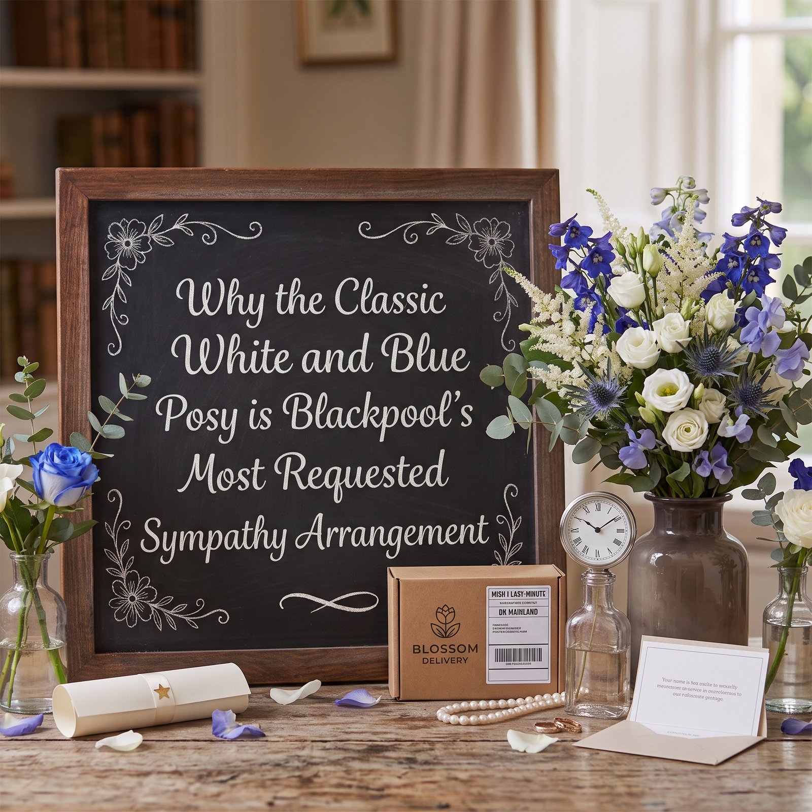 Why the Classic White and Blue Posy is Blackpool’s Most Requested Sympathy Arrangement